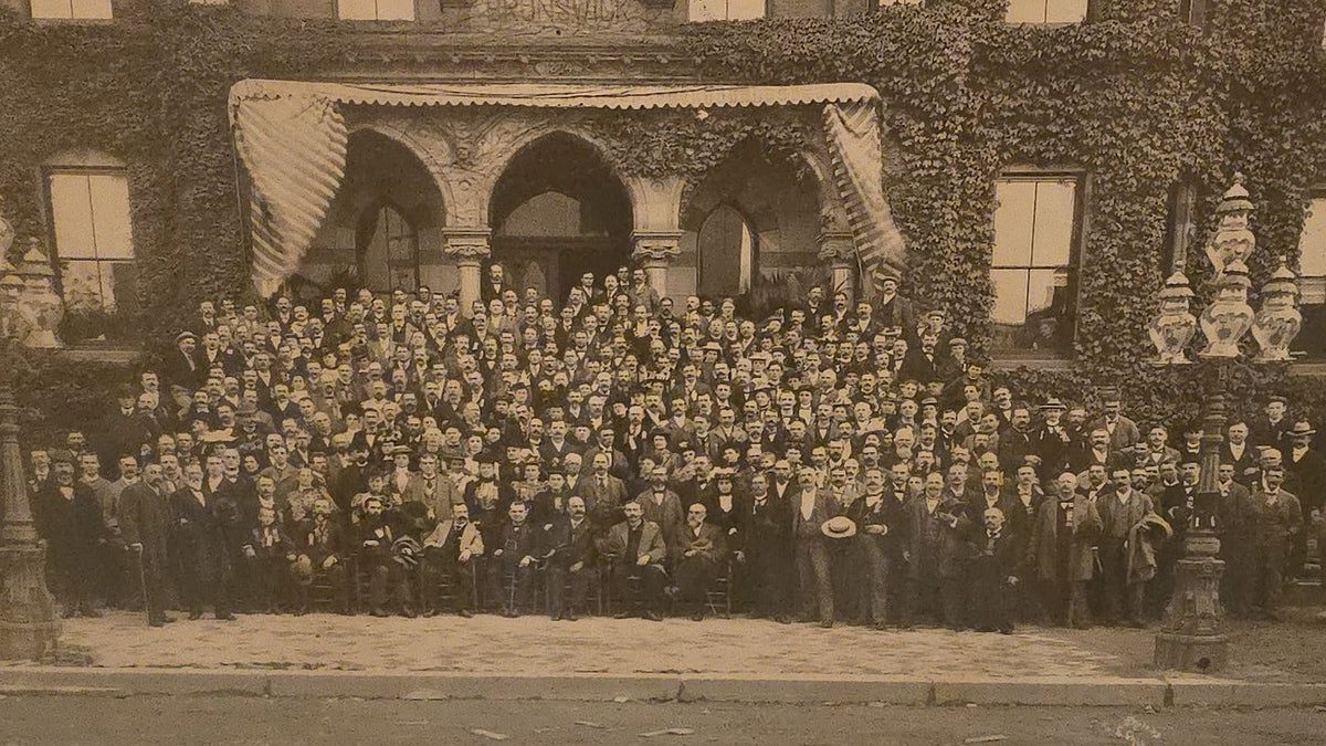 Antique Framed Laundrymen's National Association Group Photograph, Hotel Brunswick, Boston, Massachusetts, September 1897