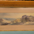 Lot 058 - Vintage Framed Watercolor Painting on Paper, Beach Dune Landscape, Signed E. Ryan A.W.S., 27-5/8" W x 13-5/8" H
