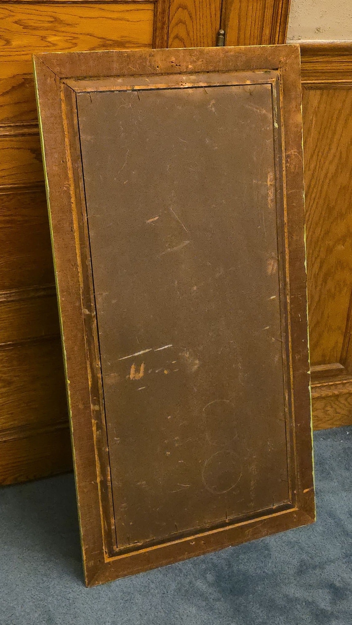Vintage Painted Wall Mirror with Ornate Frame