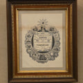 Lot 053 - Antique Framed "Emblematic Prayer" Odd Fellows Lord's Prayer Engraving Print by T.C. Fielding, Engraved by E.A. Fowle, 1874, 31" W x 37-1/2" H