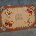Lot 151 - Vintage Hooked Rug with Butterfly Design, Initialed "RSM", 35-1/2" W x 22-1/4" H