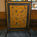Lot 154 - Vintage Painted Fireplace Screen with Butterflies and Moths, 32-3/4" L x 46" H
