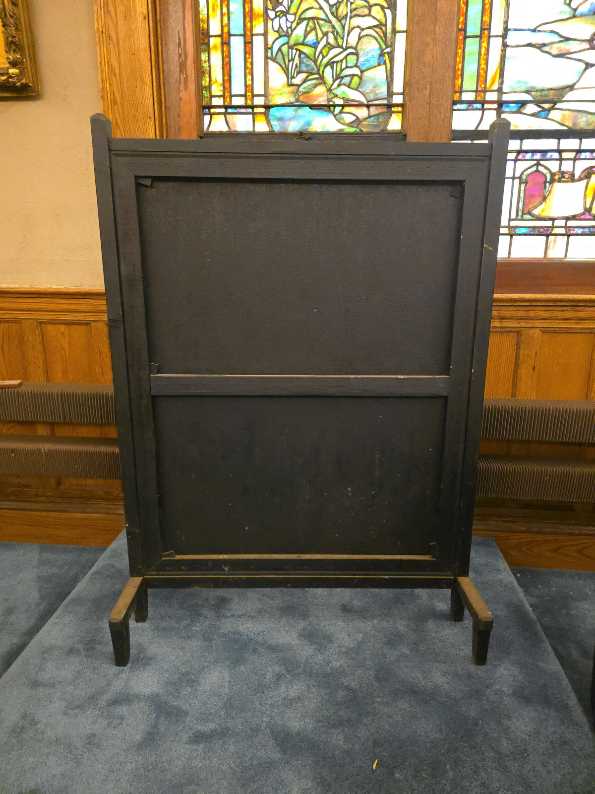 Vintage Painted Fireplace Screen with Butterflies and Moths