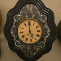 Lot 129 - Antique French Napoleon III Mother-Of-Pearl Inlaid Wall Clock, Terrier, Chartres, 20" L x 24-1/2" H