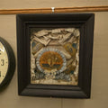 Lot 173 - Antique Victorian "To My Love" Valentine's Shadow Box with Hand-Painted Celluloid Medallion, Cupid, and Greeting Card, 20" L x 22-1/2" H