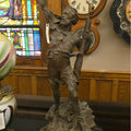 Lot 020 - Antique "Detresse" ("Distress") Spelter Figural Sailor Lamp After Max Arthur Waagen, 35" H