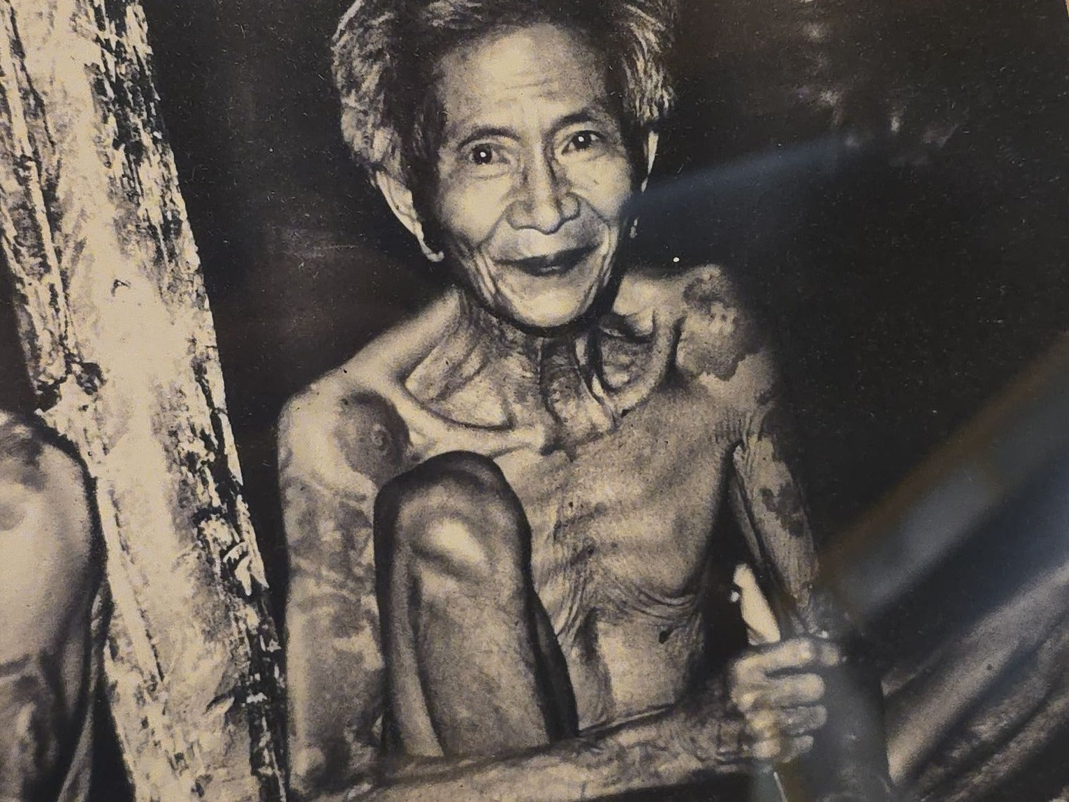 Vintage Framed Photograph "Friends, Borneo," Photographed by Victor Friedmann, 1981