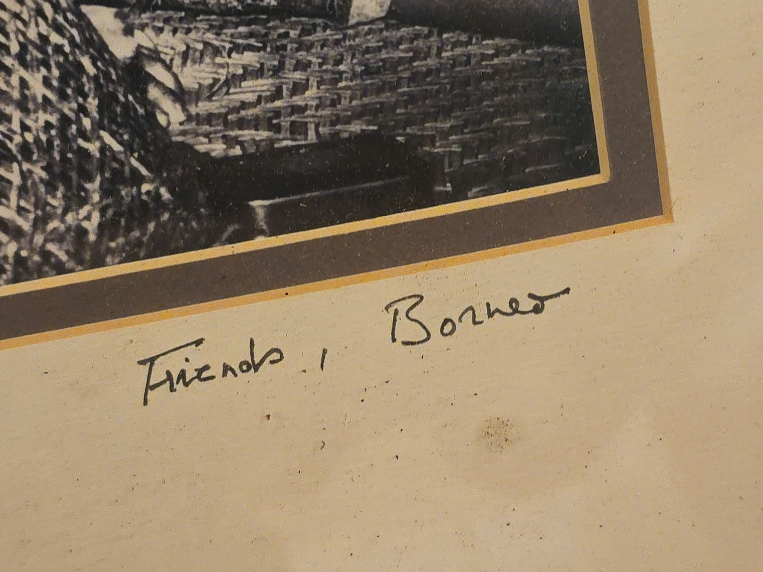 Vintage Framed Photograph "Friends, Borneo," Photographed by Victor Friedmann, 1981