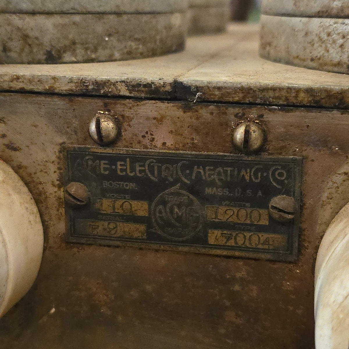 Antique Four-Station Electric Waffle Iron, Manufactured by Acme Electric Heating Co., Boston, Massachusetts