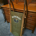 Lot 190 - Antique Wooden Sled with Later-Applied "Rosebud" Hand-Painted Graphic, 16-1/4" L x 38" H