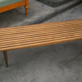 Lot 143 - Vintage Mid-Century Modern Yugoslavian Slat Bench, 60-1/8" L x 17-1/4" W x 13-7/8" H