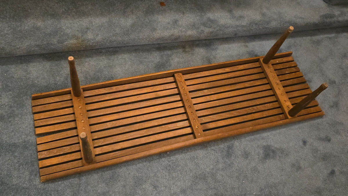 Vintage Mid-Century Modern Yugoslavian Slat Bench