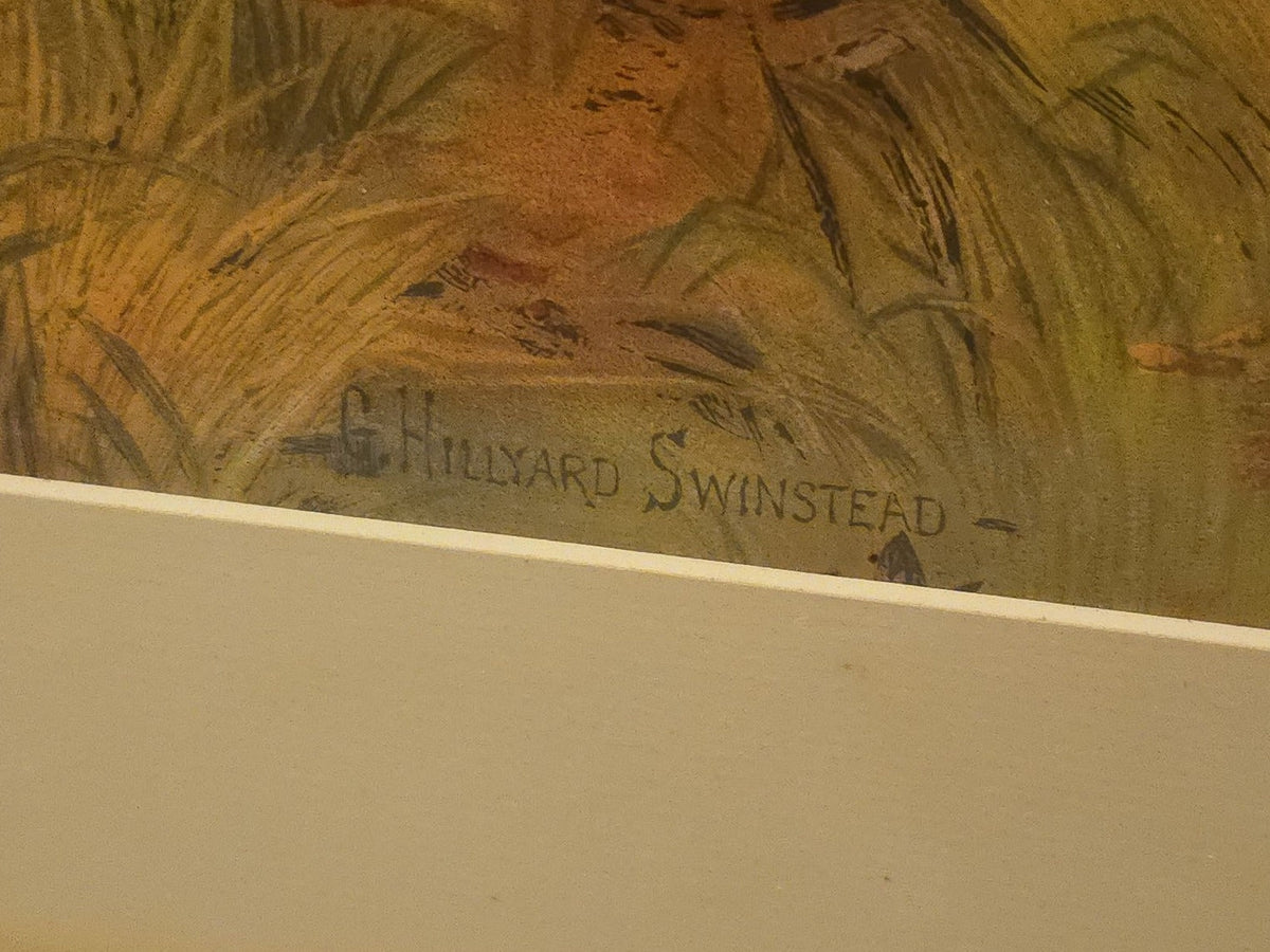 Antique "Little Red Riding Hood" Chromolithograph Print by G. Hillyard Swinstead, Hand-Signed
