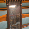 Lot 147 - Antique Federal Wall Mirror with Carved Crest and Turned Columns, 16-1/2" L x 32" H