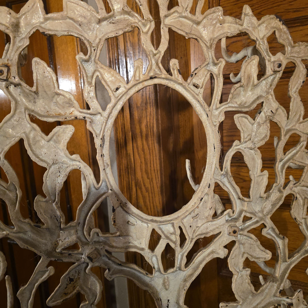 Antique Cast Iron Tree-Form Hall Tree and Umbrella Stand, Patented November 13, 1858, with Removable Drip Tray, Note Damage
