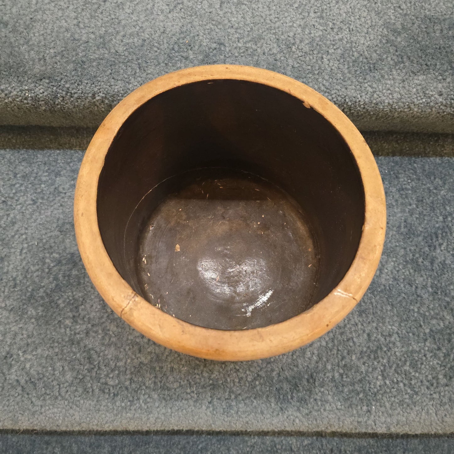 Antique F.B. Norton & Co. Worcester, Massachusetts Stoneware Crock with Cobalt Decoration, Note Damage
