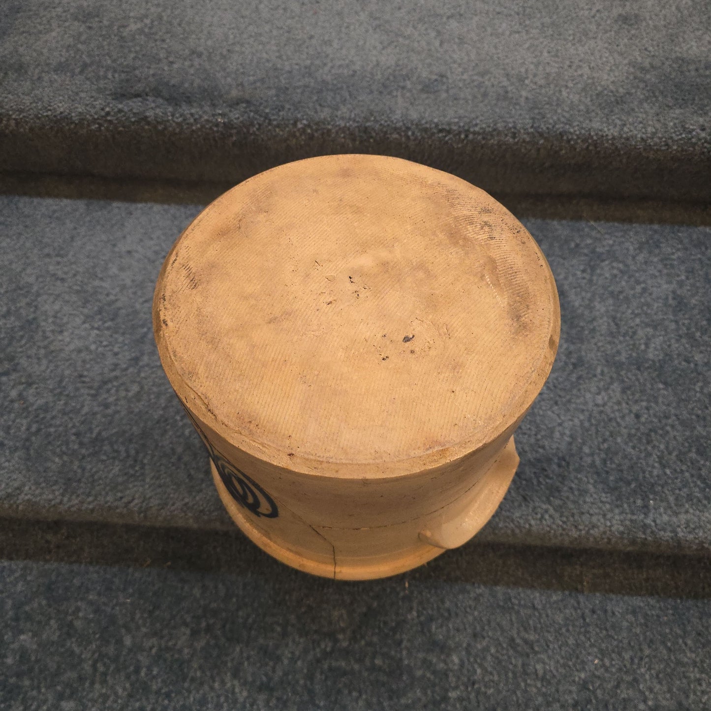 Antique F.B. Norton & Co. Worcester, Massachusetts Stoneware Crock with Cobalt Decoration, Note Damage