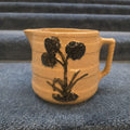 Lot 095 - Antique Stoneware Pitcher with Floral Decoration, 7-5/8" L x 5-1/4" H