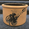 Lot 099 - Antique H.C. Tenney & Co., Orange, Massachusetts 1½-Gallon Stoneware Crock with Cobalt Floral Decoration, Note Damage, 10" L x 6-3/4" H