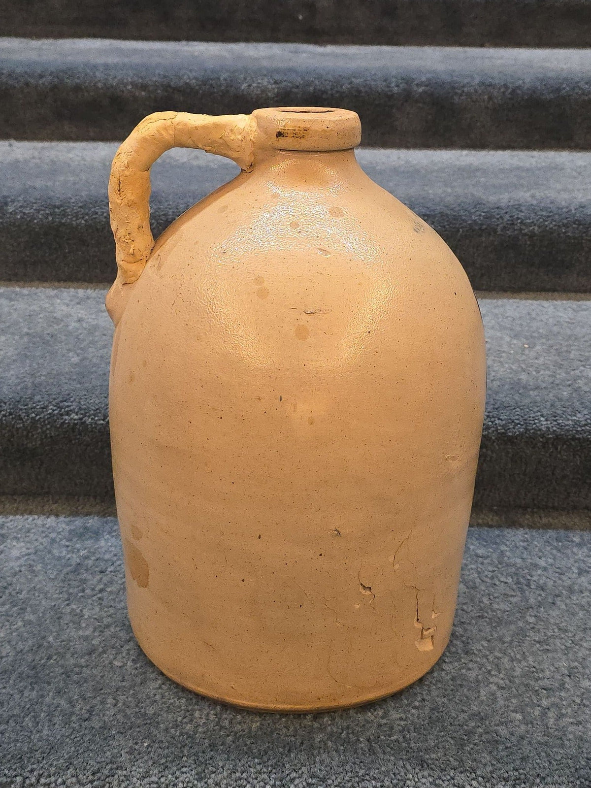Antique J. & E. Norton, Bennington, Vermont Two-Gallon Stoneware Jug with Cobalt Floral Decoration, Note Damage