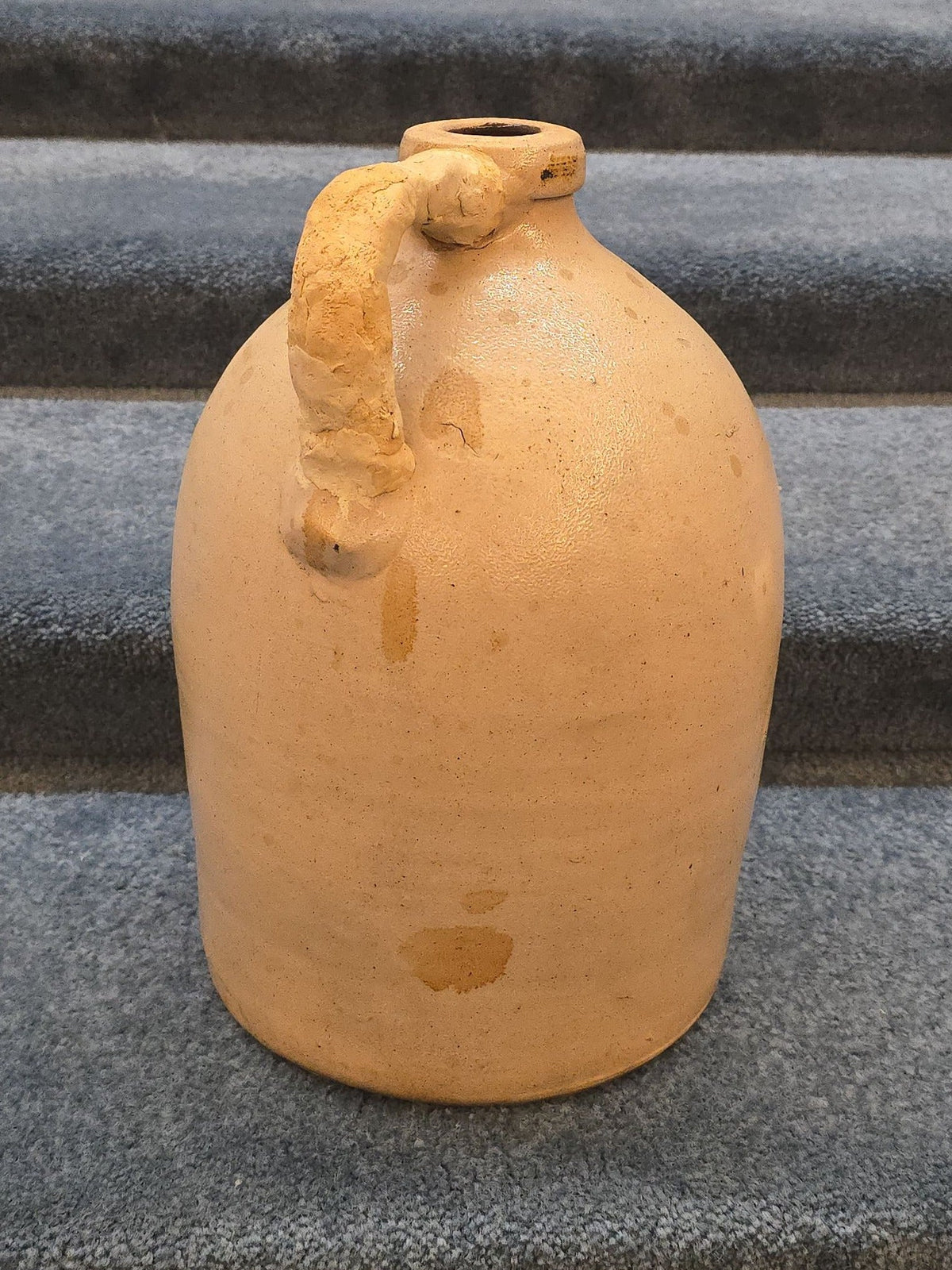 Antique J. & E. Norton, Bennington, Vermont Two-Gallon Stoneware Jug with Cobalt Floral Decoration, Note Damage