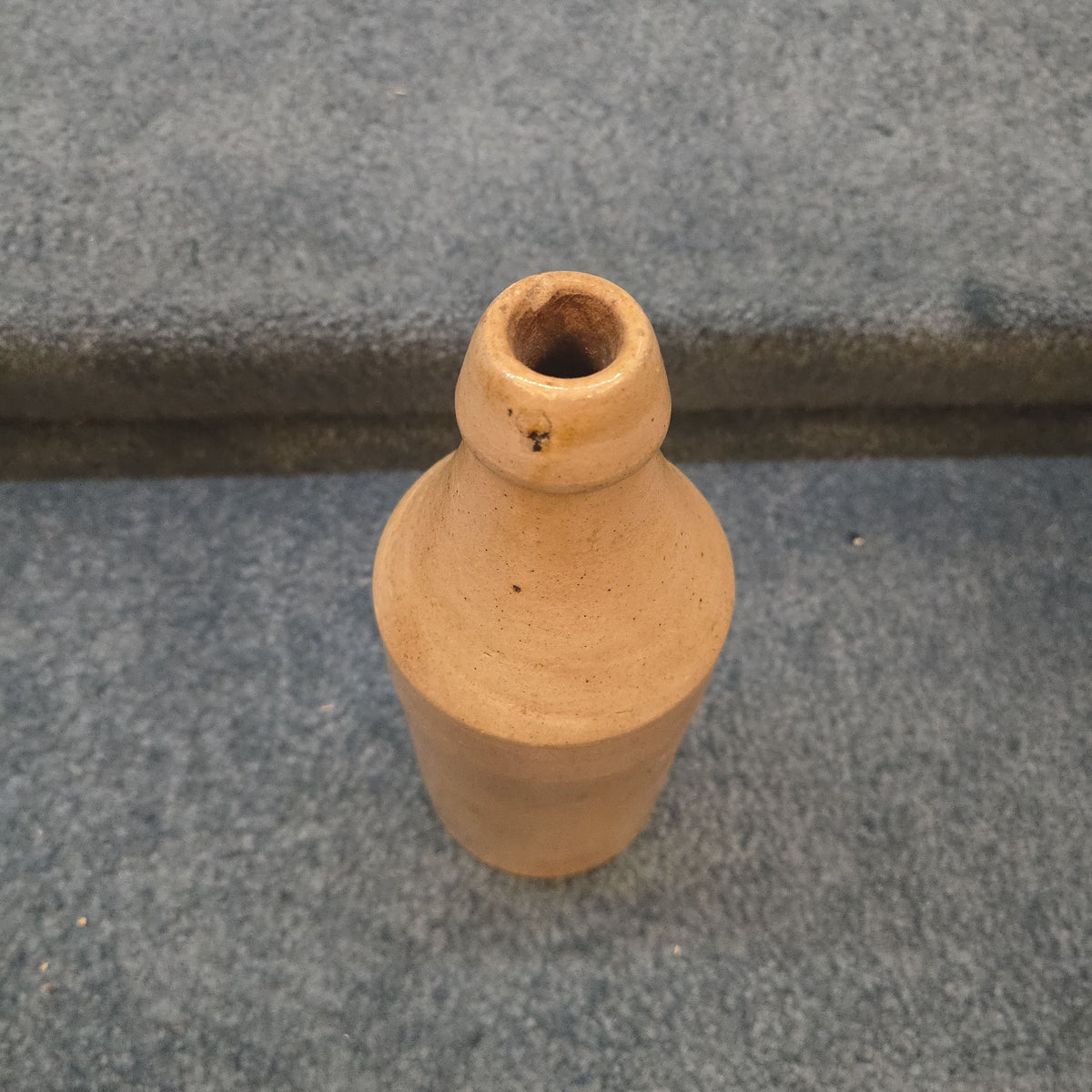 Trio of Antique Stoneware Pieces including an Incised Jar, Small Pitcher, and Bottle, Note Damage