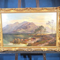 Lot 006 - Antique Oil Painting on Canvas, "View Near Moel Siabod, North Wales" By Sidney Percy (British, 1821-1886), Signed and Dated 1869, 43-3/4" W x 29-3/4" H