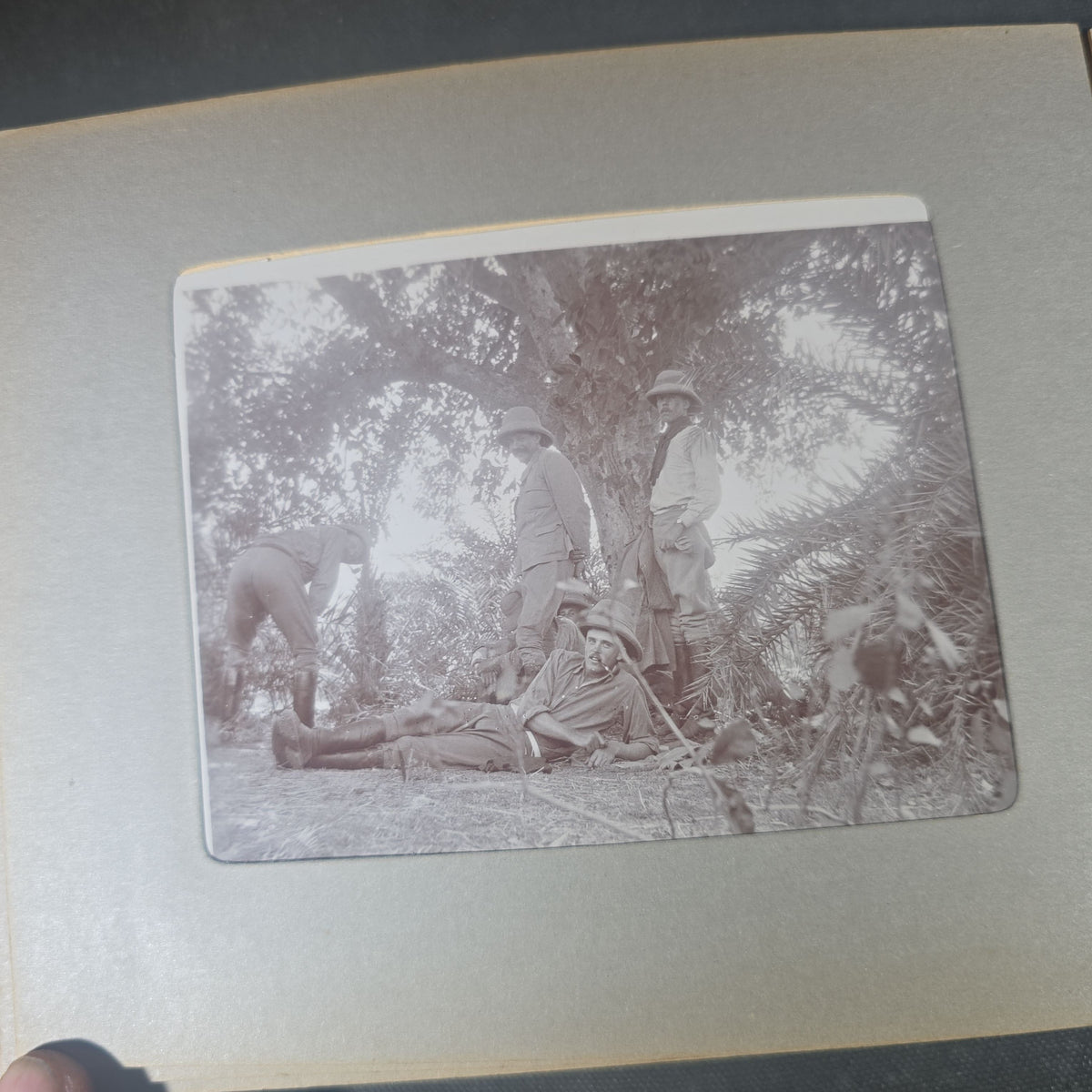 Antique Photo Album of British India Photographs including Dogs, Colonial Architecture, Encampments, and Monuments