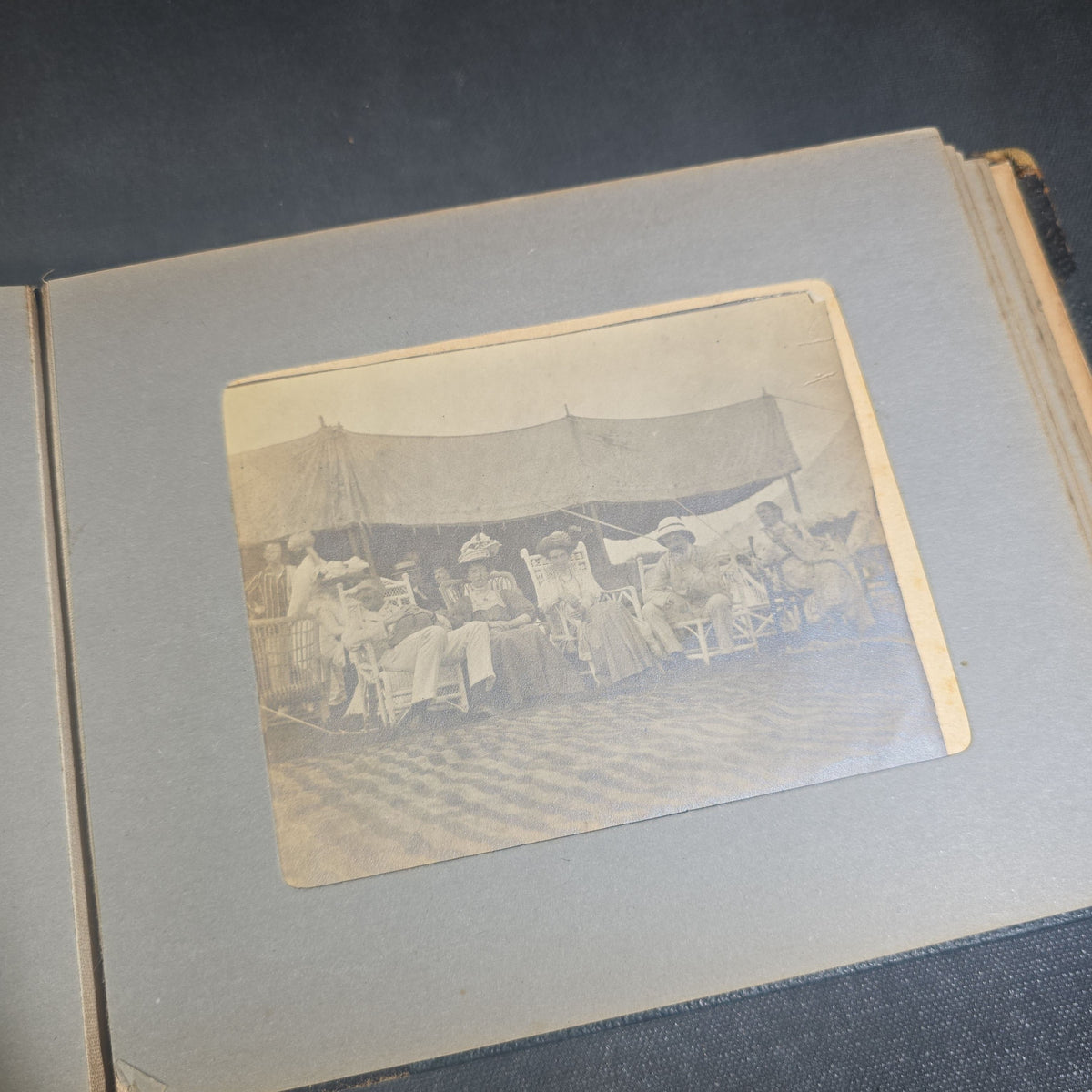 Antique Photo Album of British India Photographs including Dogs, Colonial Architecture, Encampments, and Monuments