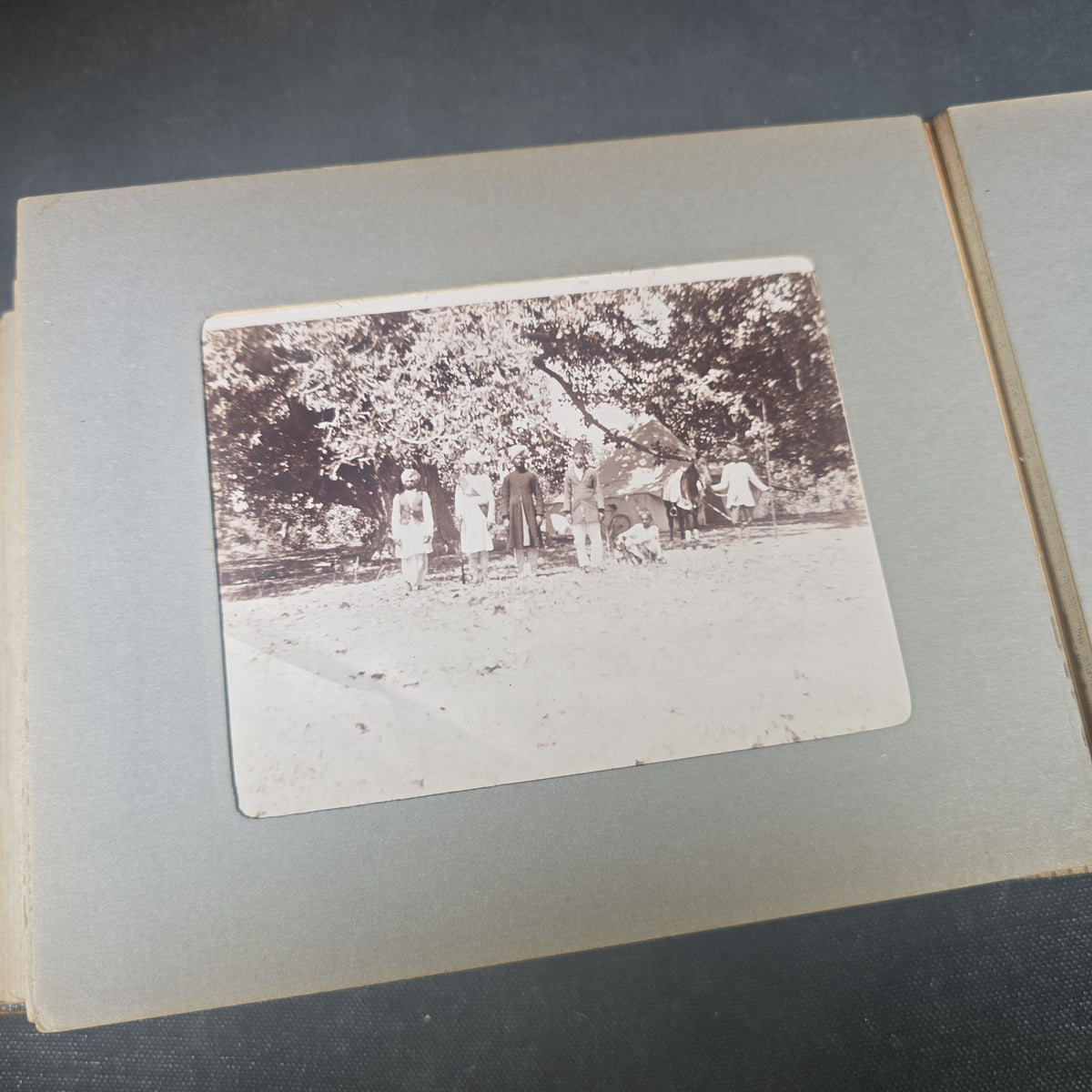 Antique Photo Album of British India Photographs including Dogs, Colonial Architecture, Encampments, and Monuments