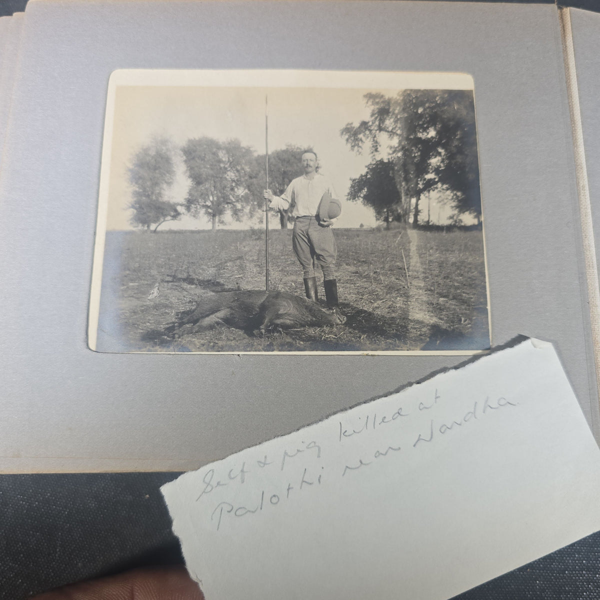 Antique Photo Album of British India Photographs including Dogs, Colonial Architecture, Encampments, and Monuments