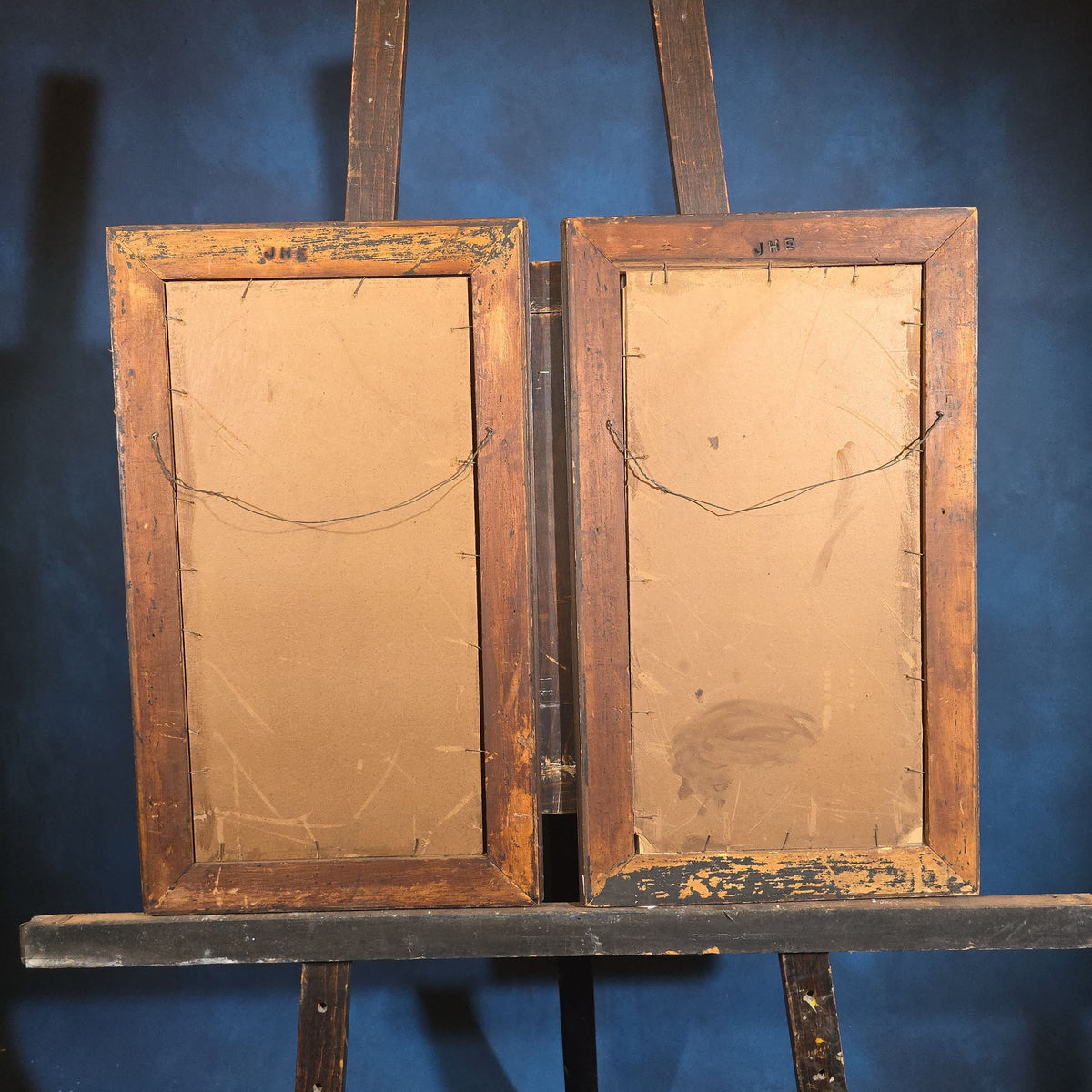 Pair of Antique Framed Game Still Life Prints, "Widgeon & Partridges" by Helena Maguire and "Bass and Mackerel" by Frank Airey