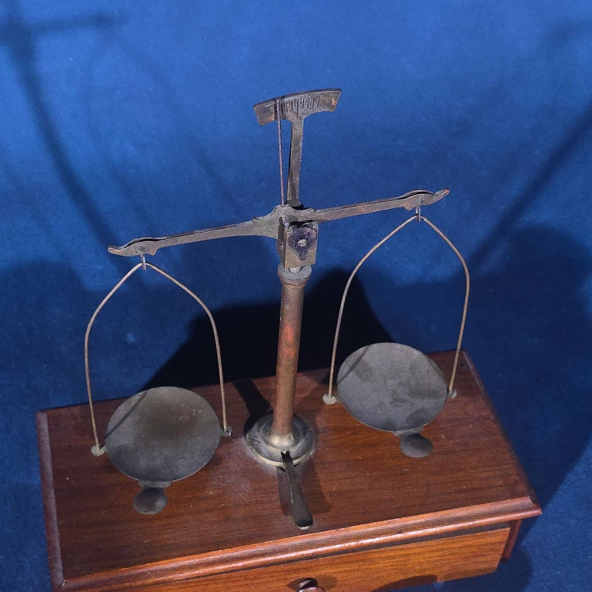 Antique Apothecary Balance Scale with Weights, Manufactured by Henry Troemner, Philadelphia, Pennsylvania