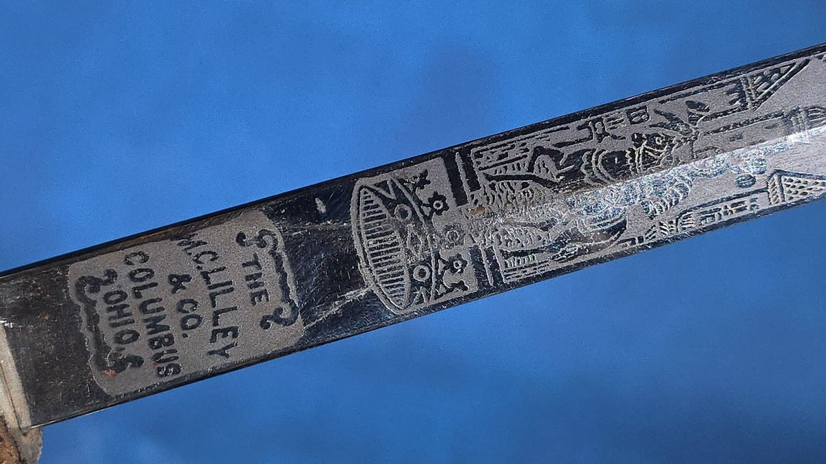 Antique Knights Templar Masonic Sword with Scabbard, Named to J. MacDonald, Manufactured by The M.C. Lilley & Co., Columbus, Ohio