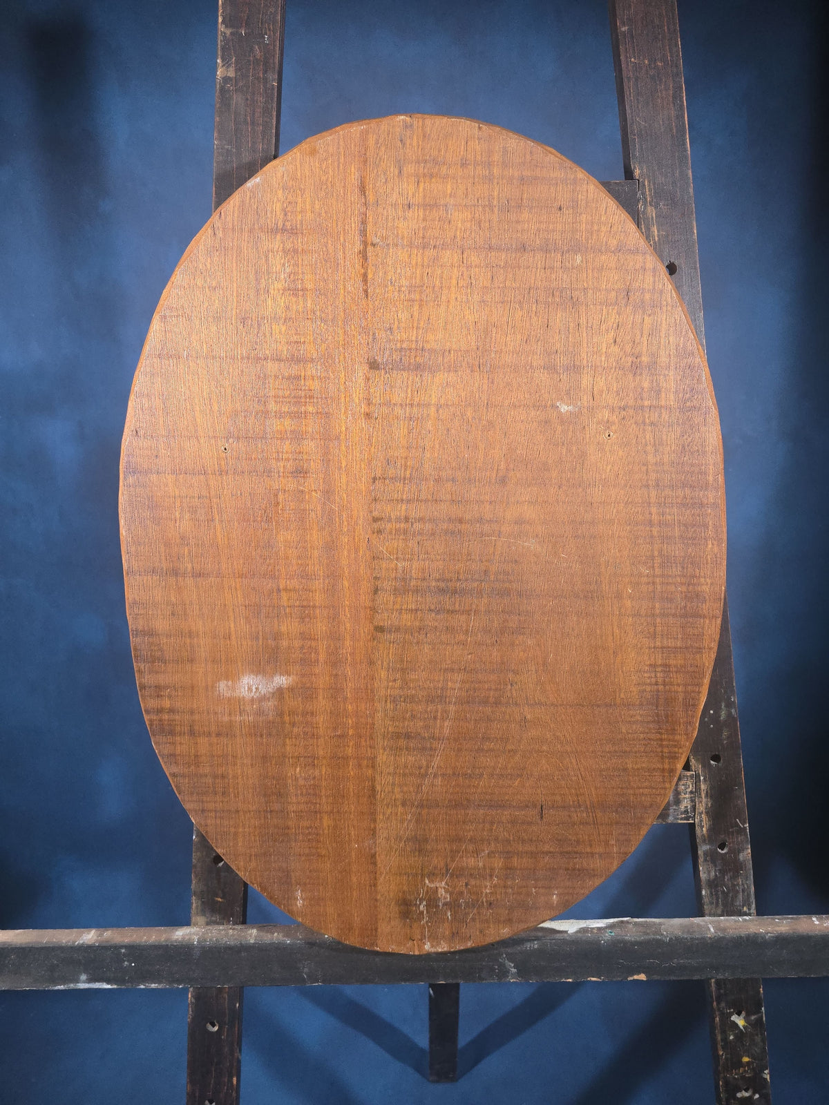 Vintage Hand-Carved Oval Wood Relief Plaque, Sign Maker's Trade Sign