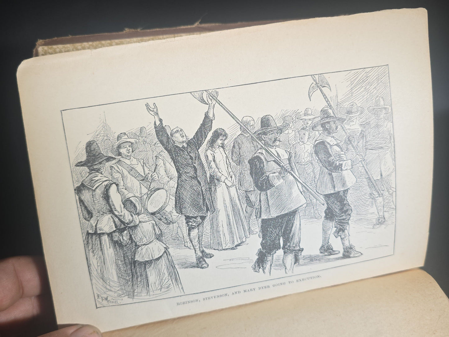 "A Book of New England Legends and Folk Lore in Prose and Poetry" Antique Illustrated Folklore Book by Samuel Adams Drake, Illustrated by F. T. Merrill, Published by Roberts Brothers, Boston, Massachusetts, 1884