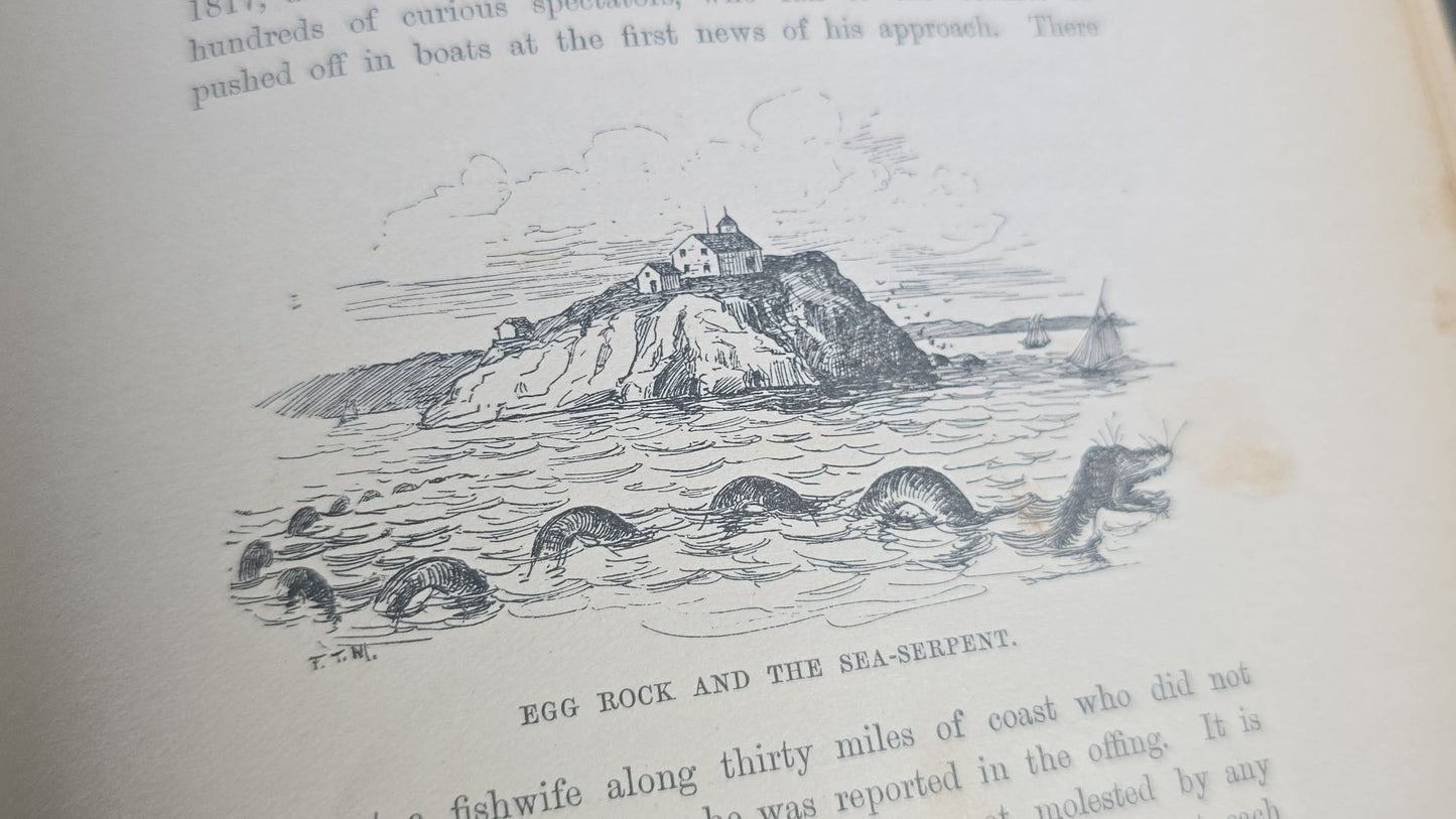 "A Book of New England Legends and Folk Lore in Prose and Poetry" Antique Illustrated Folklore Book by Samuel Adams Drake, Illustrated by F. T. Merrill, Published by Roberts Brothers, Boston, Massachusetts, 1884