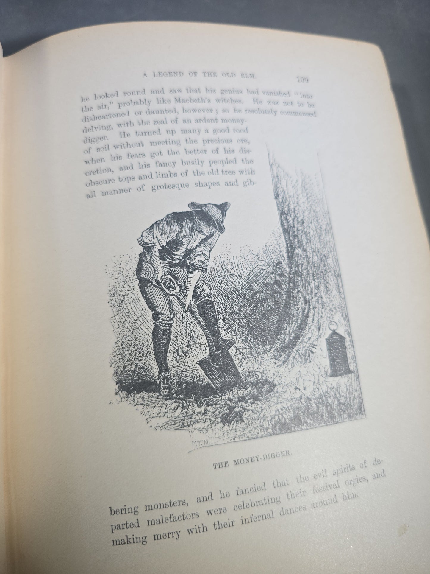"A Book of New England Legends and Folk Lore in Prose and Poetry" Antique Illustrated Folklore Book by Samuel Adams Drake, Illustrated by F. T. Merrill, Published by Roberts Brothers, Boston, Massachusetts, 1884