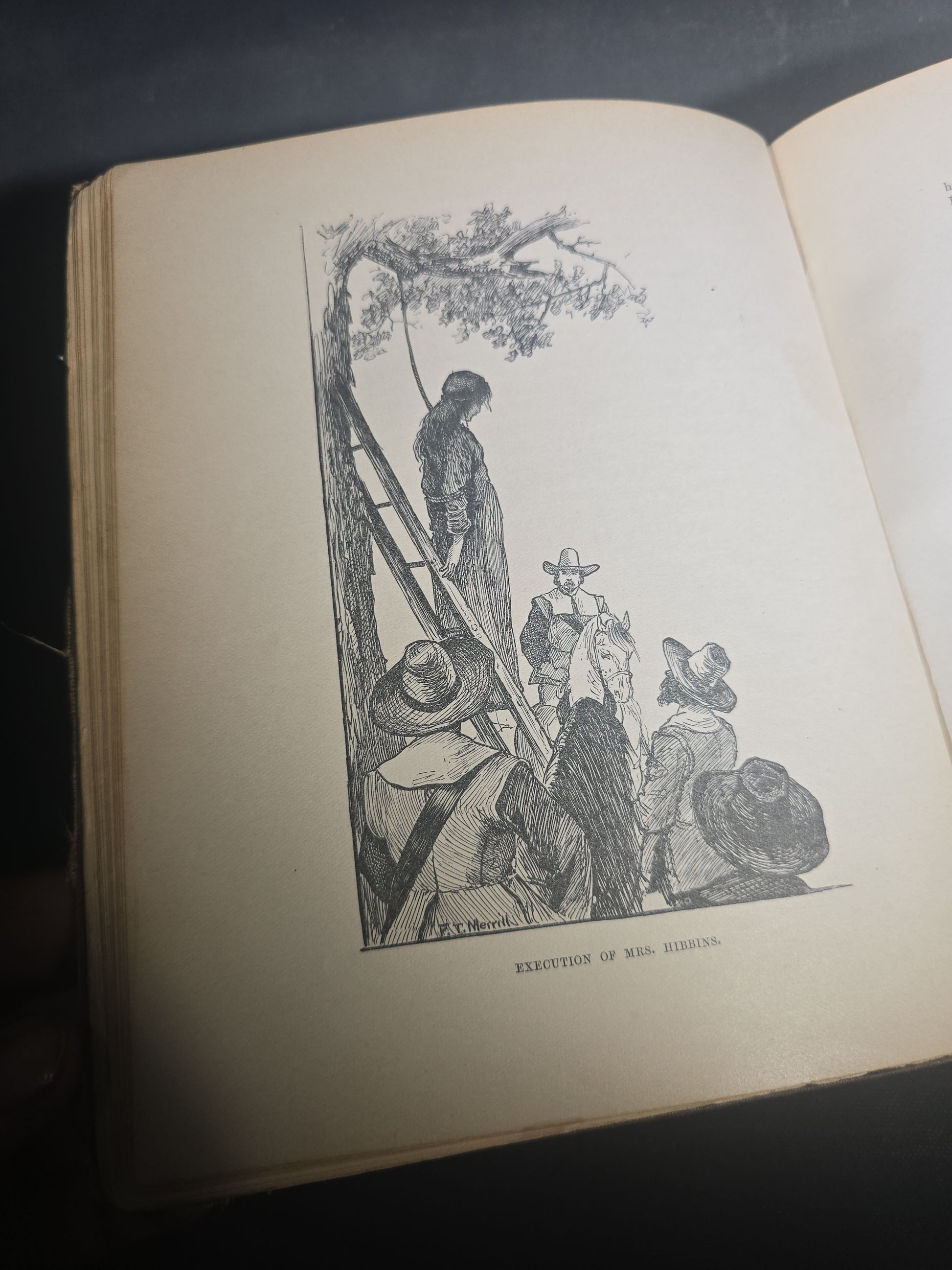 "A Book of New England Legends and Folk Lore in Prose and Poetry" Antique Illustrated Folklore Book by Samuel Adams Drake, Illustrated by F. T. Merrill, Published by Roberts Brothers, Boston, Massachusetts, 1884