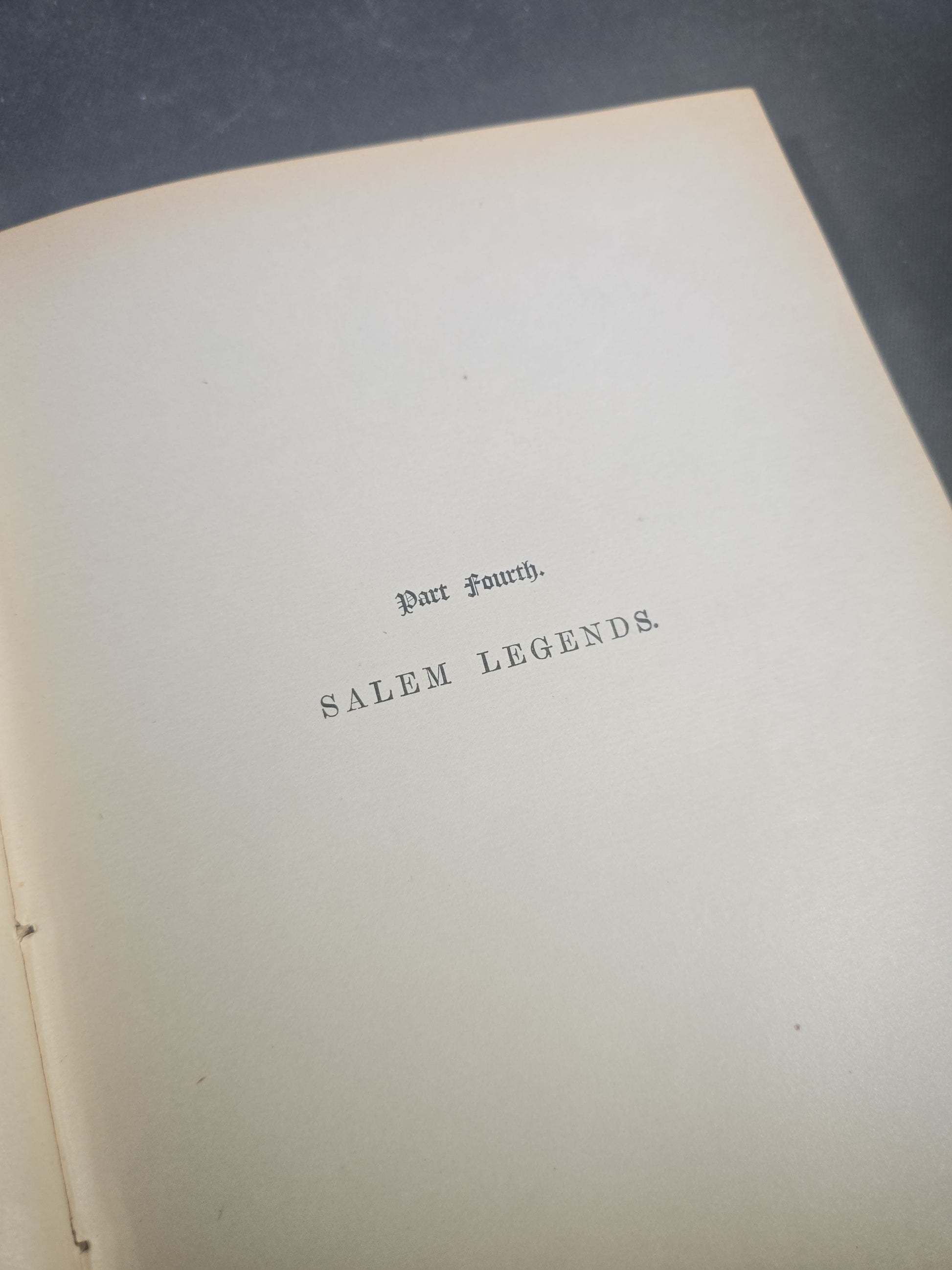 "A Book of New England Legends and Folk Lore in Prose and Poetry" Antique Illustrated Folklore Book by Samuel Adams Drake, Illustrated by F. T. Merrill, Published by Roberts Brothers, Boston, Massachusetts, 1884