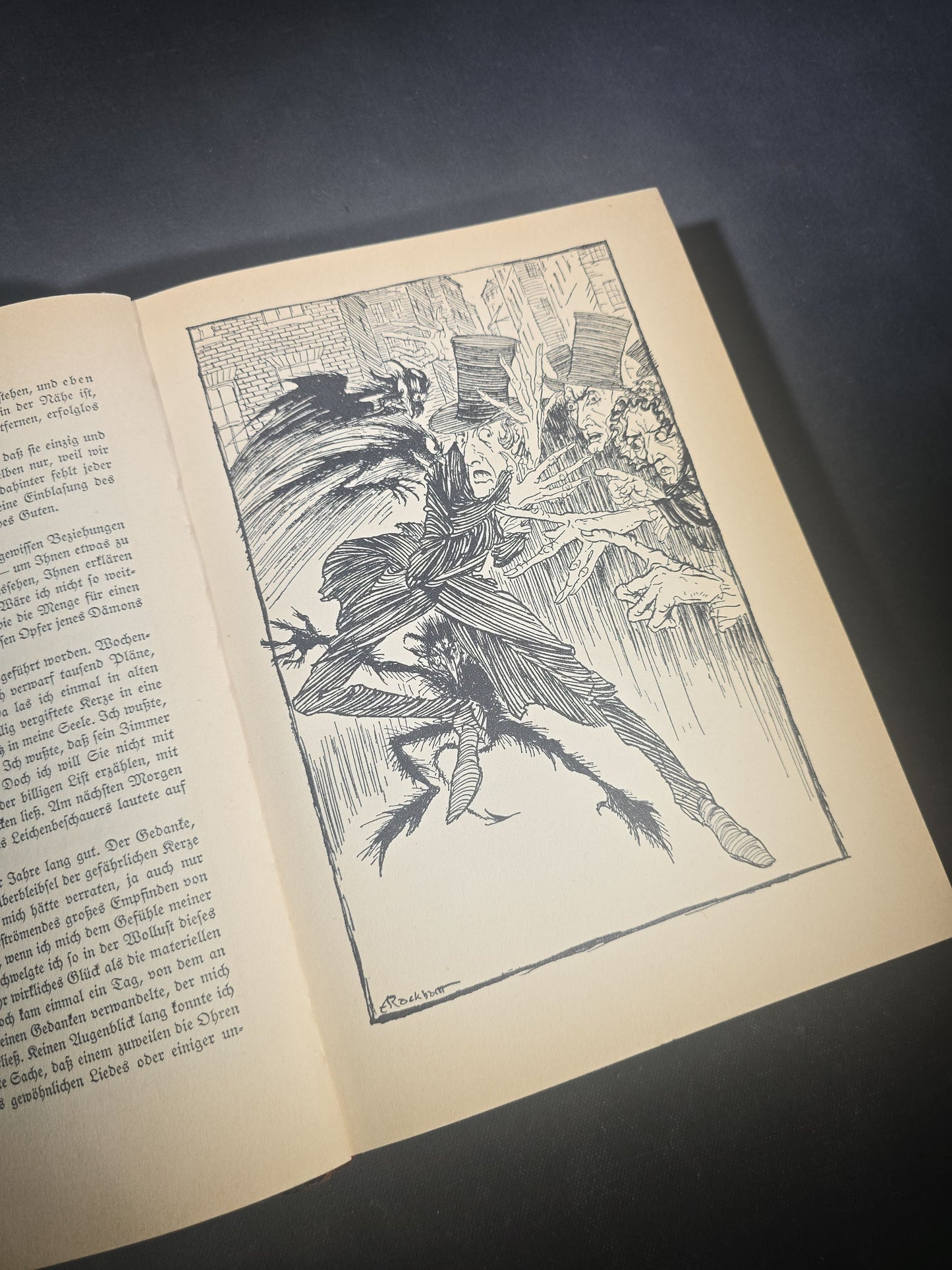 "Geheimnisvolle und Phantastische Erzahlungen" ("Mysterious and Fantastic Tales") Vintage German-Language Edgar Allan Poe Book, Illustrated by Arthur Rackham, Published by Deutsche Buch-Gemeinschaft, Berlin, Germany, 1930s