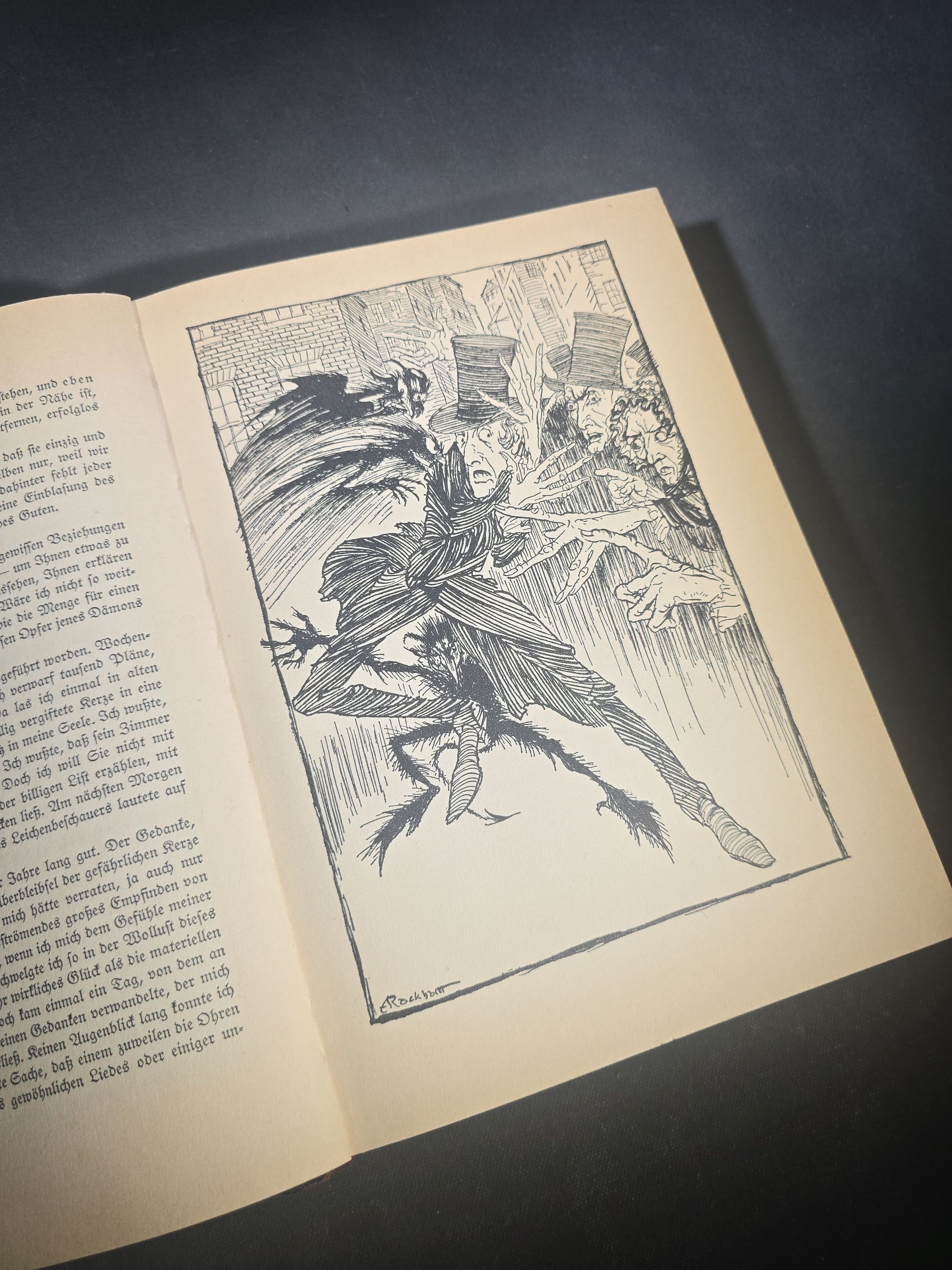 "Geheimnisvolle und Phantastische Erzahlungen" ("Mysterious and Fantastic Tales") Vintage German-Language Edgar Allan Poe Book, Illustrated by Arthur Rackham, Published by Deutsche Buch-Gemeinschaft, Berlin, Germany, 1930s
