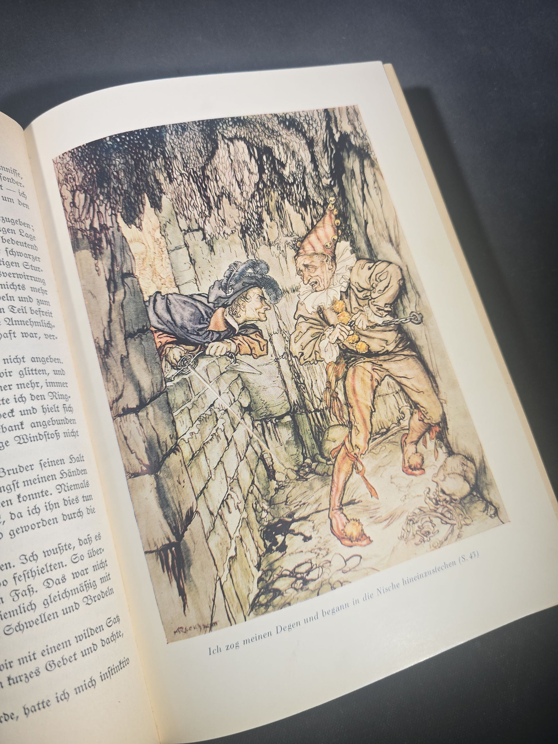 "Geheimnisvolle und Phantastische Erzahlungen" ("Mysterious and Fantastic Tales") Vintage German-Language Edgar Allan Poe Book, Illustrated by Arthur Rackham, Published by Deutsche Buch-Gemeinschaft, Berlin, Germany, 1930s