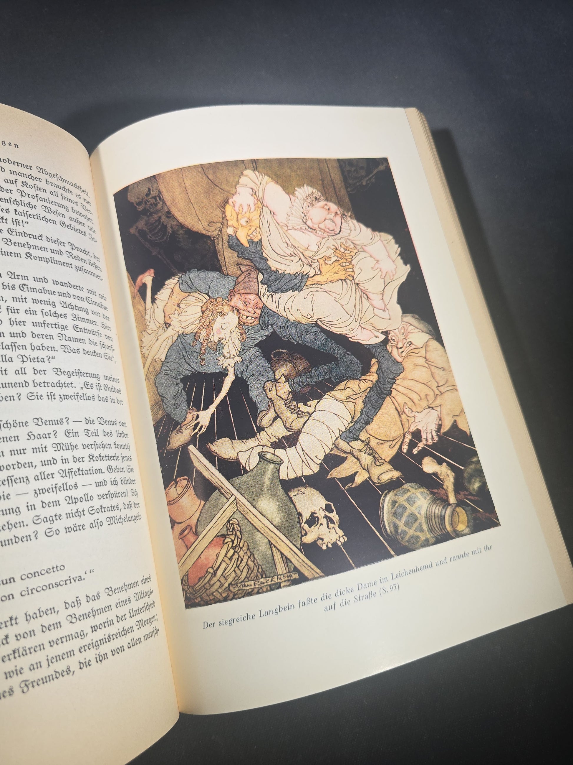 "Geheimnisvolle und Phantastische Erzahlungen" ("Mysterious and Fantastic Tales") Vintage German-Language Edgar Allan Poe Book, Illustrated by Arthur Rackham, Published by Deutsche Buch-Gemeinschaft, Berlin, Germany, 1930s