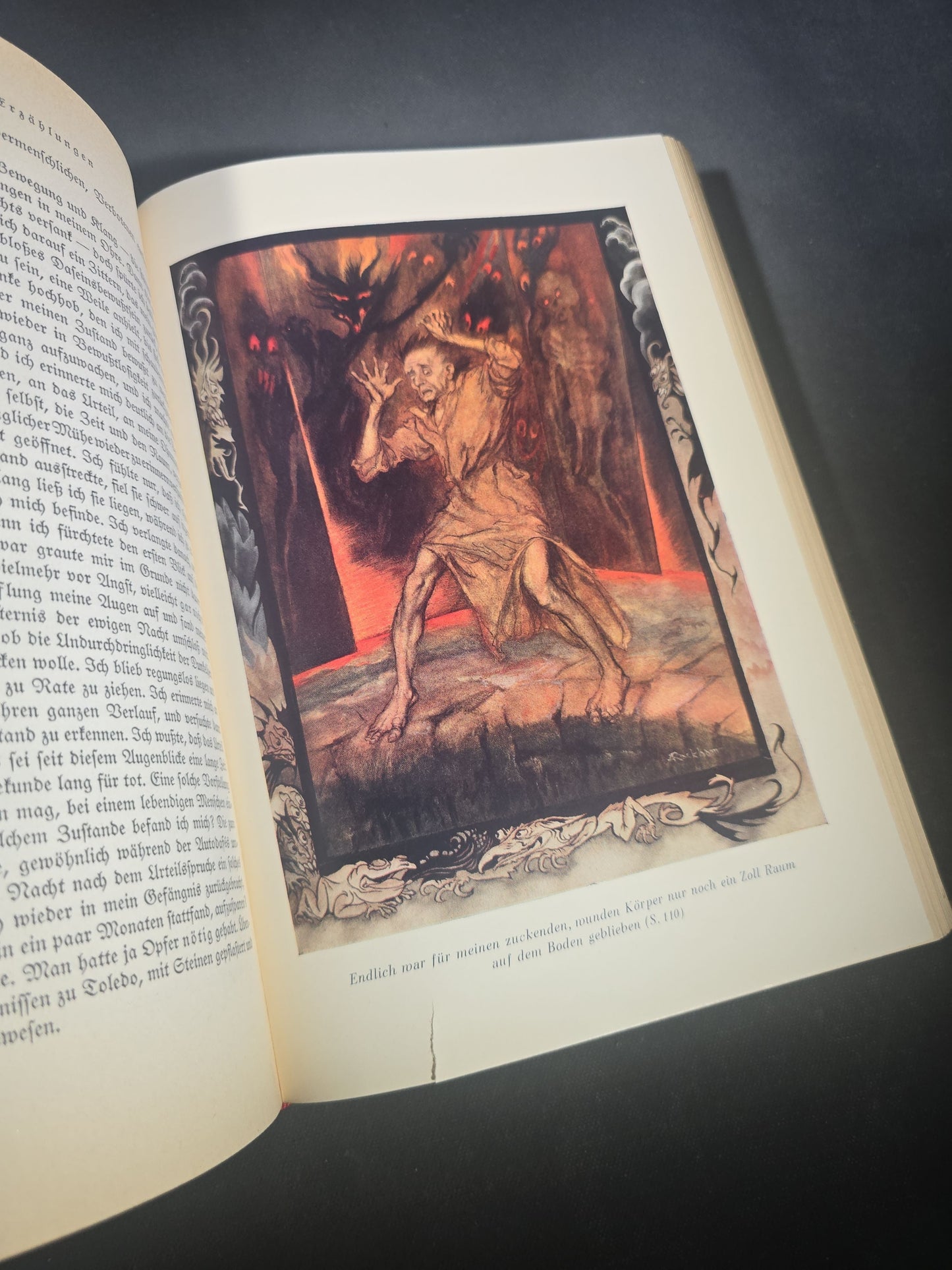 "Geheimnisvolle und Phantastische Erzahlungen" ("Mysterious and Fantastic Tales") Vintage German-Language Edgar Allan Poe Book, Illustrated by Arthur Rackham, Published by Deutsche Buch-Gemeinschaft, Berlin, Germany, 1930s