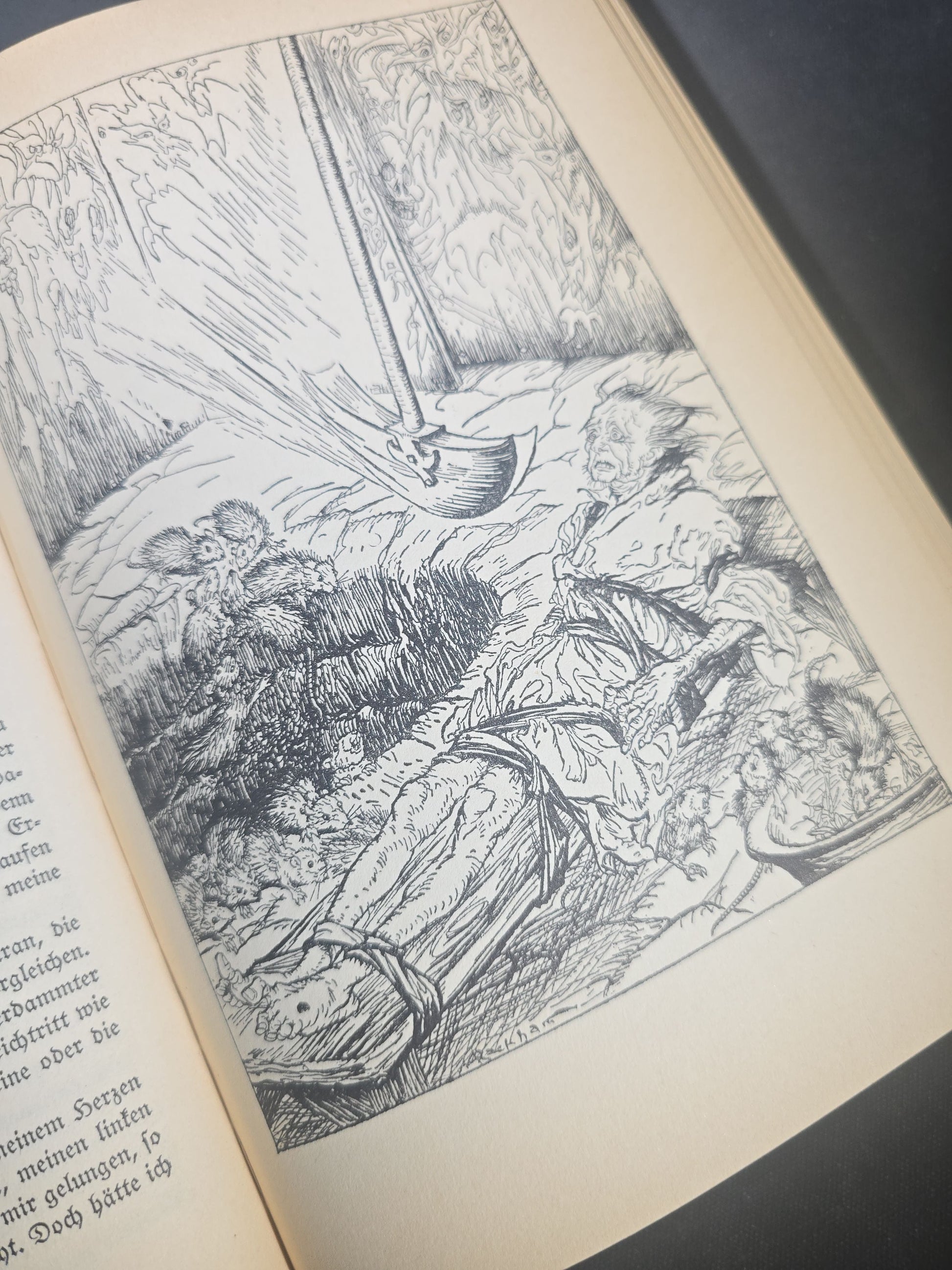 "Geheimnisvolle und Phantastische Erzahlungen" ("Mysterious and Fantastic Tales") Vintage German-Language Edgar Allan Poe Book, Illustrated by Arthur Rackham, Published by Deutsche Buch-Gemeinschaft, Berlin, Germany, 1930s