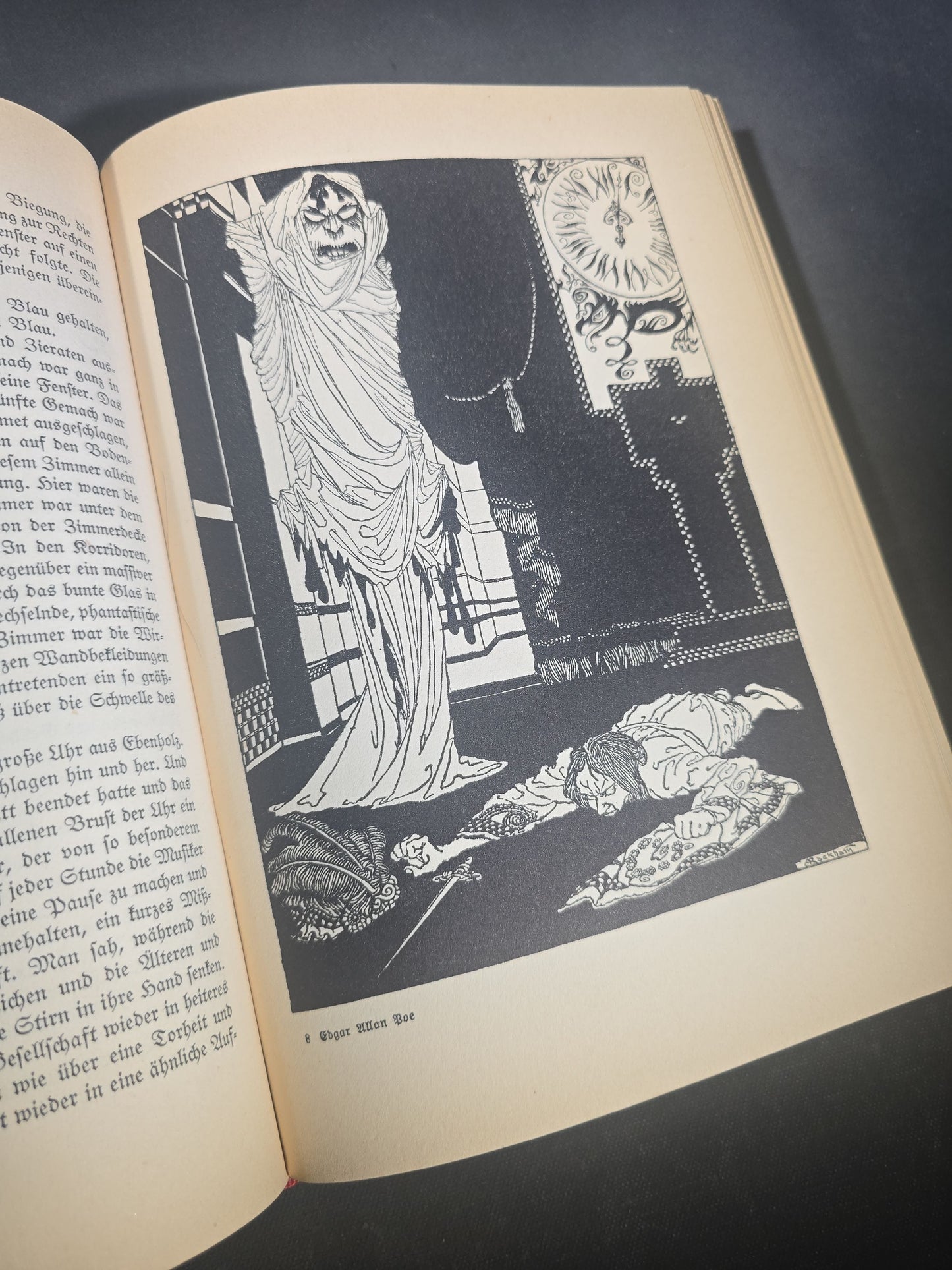 "Geheimnisvolle und Phantastische Erzahlungen" ("Mysterious and Fantastic Tales") Vintage German-Language Edgar Allan Poe Book, Illustrated by Arthur Rackham, Published by Deutsche Buch-Gemeinschaft, Berlin, Germany, 1930s