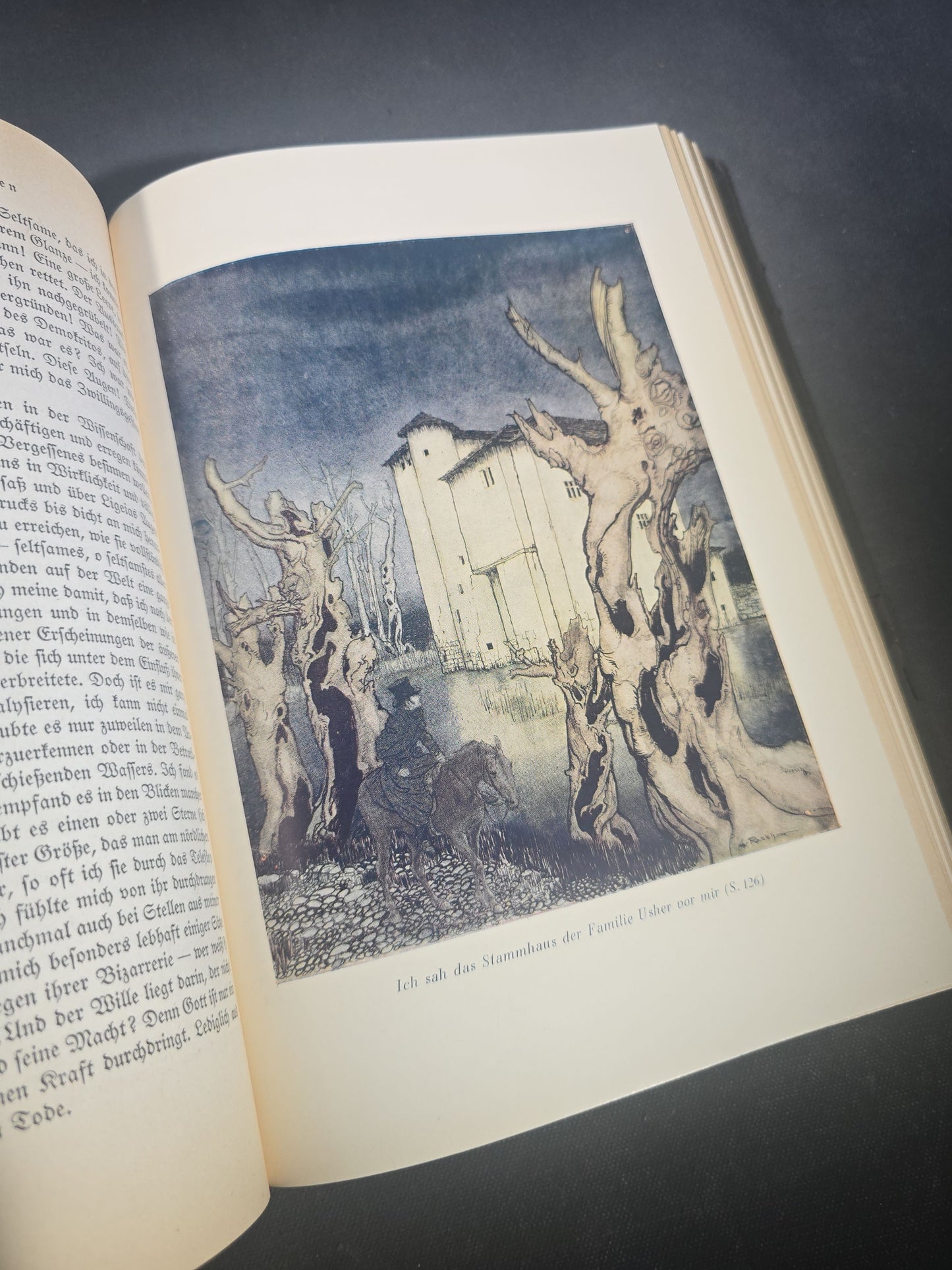 "Geheimnisvolle und Phantastische Erzahlungen" ("Mysterious and Fantastic Tales") Vintage German-Language Edgar Allan Poe Book, Illustrated by Arthur Rackham, Published by Deutsche Buch-Gemeinschaft, Berlin, Germany, 1930s