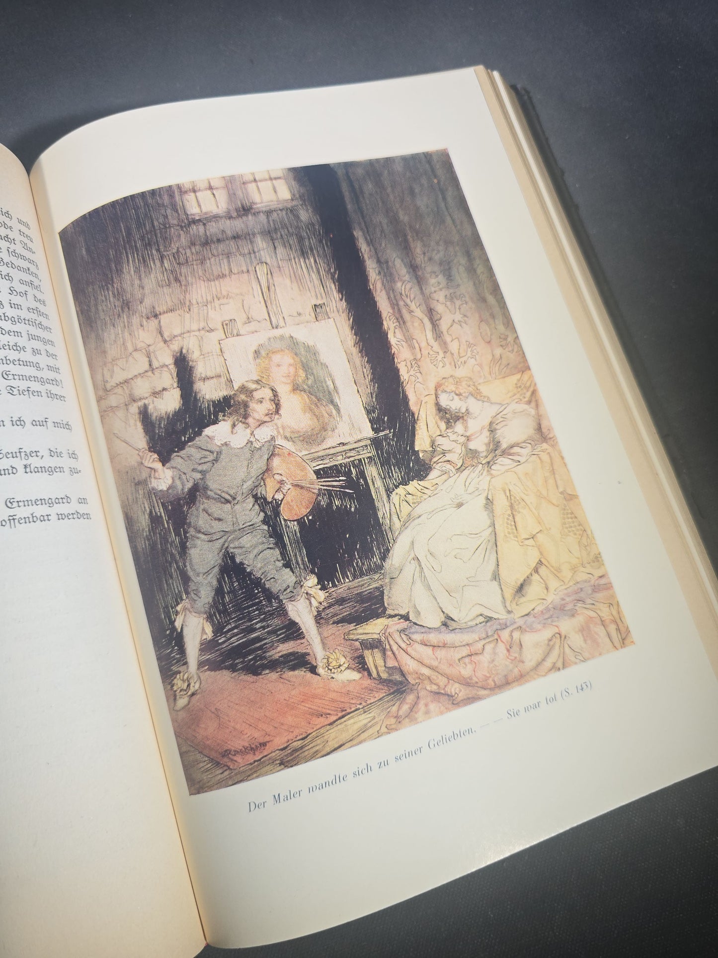 "Geheimnisvolle und Phantastische Erzahlungen" ("Mysterious and Fantastic Tales") Vintage German-Language Edgar Allan Poe Book, Illustrated by Arthur Rackham, Published by Deutsche Buch-Gemeinschaft, Berlin, Germany, 1930s
