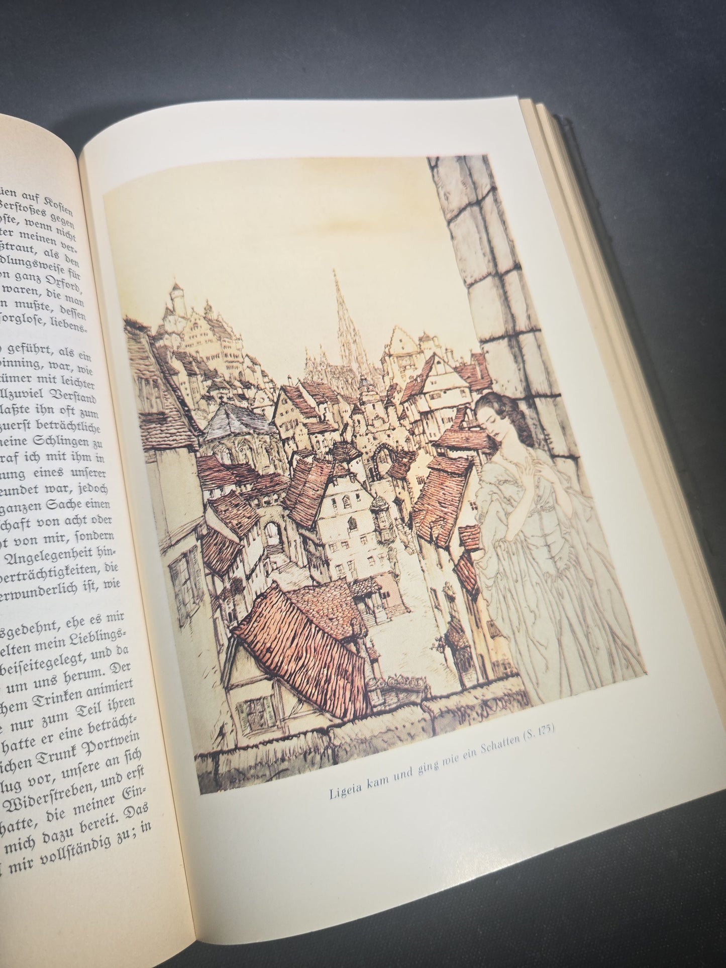 "Geheimnisvolle und Phantastische Erzahlungen" ("Mysterious and Fantastic Tales") Vintage German-Language Edgar Allan Poe Book, Illustrated by Arthur Rackham, Published by Deutsche Buch-Gemeinschaft, Berlin, Germany, 1930s